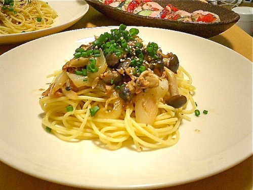 tunashimeji ツナしめじパスタ
