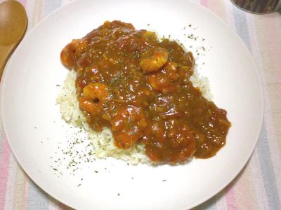 海老とトマトのカレー
