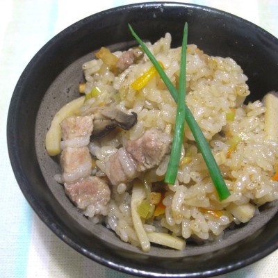 豚肉の中華風おこわ