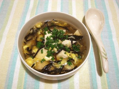 ひじきと豆腐のスープ
